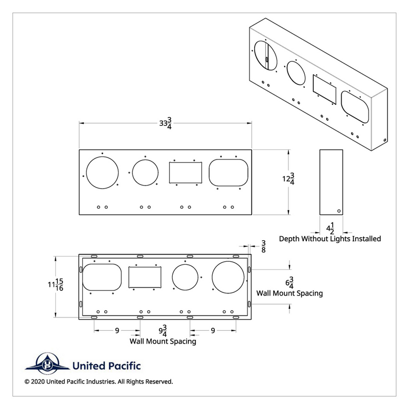 United Pacific Light Display - 7", 5-3/4", 4"x6", 5"x7"