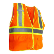 RigGear High Visibility Reflective Orange Safety Vest-Medium