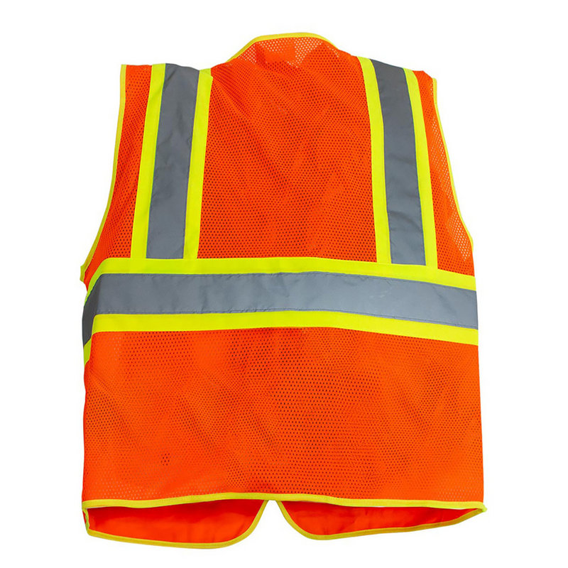 RigGear High Visibility Reflective Orange Safety Vest-Medium