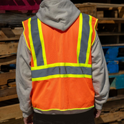 RigGear High Visibility Reflective Orange Safety Vest-Medium