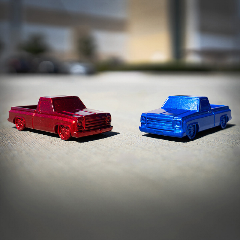 Solid Die-Cast 1973-1987 Chevrolet Truck Style Paper Weight-Indigo Blue