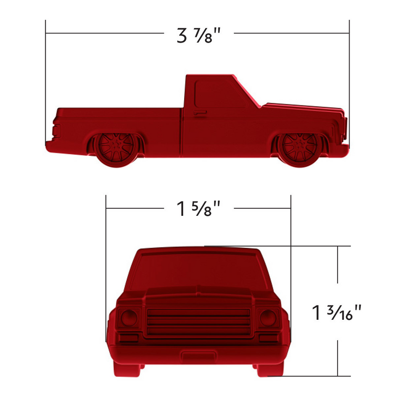 Solid Die-Cast 1973-1987 Chevrolet Truck Style Paper Weight-Candy Red