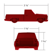 Solid Die-Cast 1973-1987 Chevrolet Truck Style Paper Weight-Candy Red