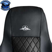 RIGGEAR NAPA FAUX LEATHER SEAT COVER SET FOR 2008-2025 FREIGHTLINER CASCADIA seat cover Black,Blue,Grey,Red Dark Slate Gray