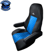 RIGGEAR NAPA FAUX LEATHER SEAT COVER SET FOR 2008-2025 FREIGHTLINER CASCADIA seat cover Blue Dark Slate Gray