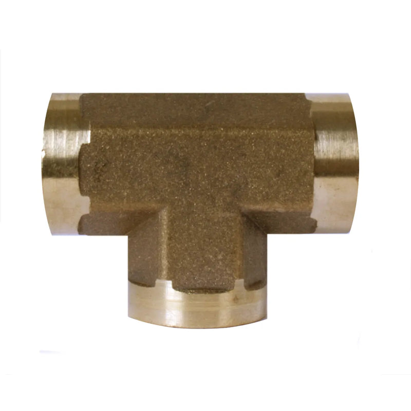 99410 1/8" BRASS FULL FEMALE PIPE TEE Dark Olive Green
