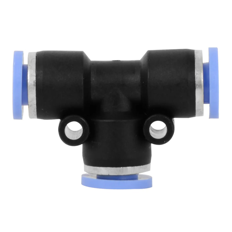 99509 1/4" O.D. PLASTIC T/TEE QUICK PUSH&LOCK AIR CONNECT FITTING Black