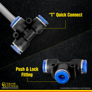 Grand General 99512 T quick connect push and lock fitting
