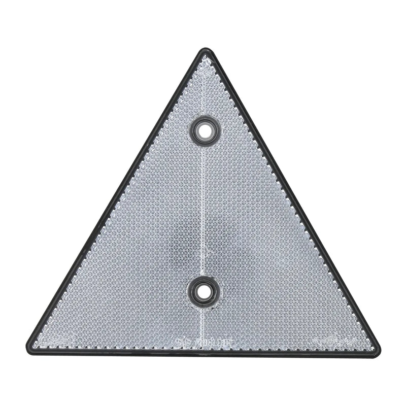 CLEAR TRIANGLE SHAPE TWO HOLE REFLECTOR, 6" (W) X 5-1/4" (H) Dark Gray