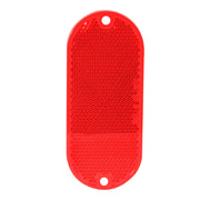 99564 OBLONG RED REFLECTOR W/ ADHESIVE TAPE Red