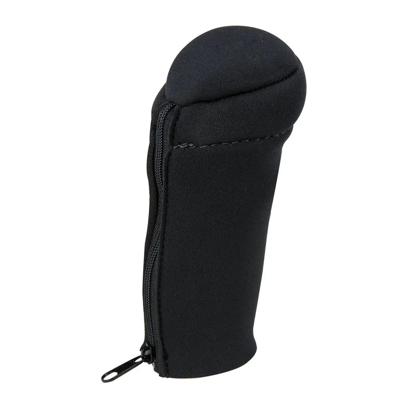 MATTE BLACK GEAR SHIFT KNOB COVER W/ BLACK STITCHING Black