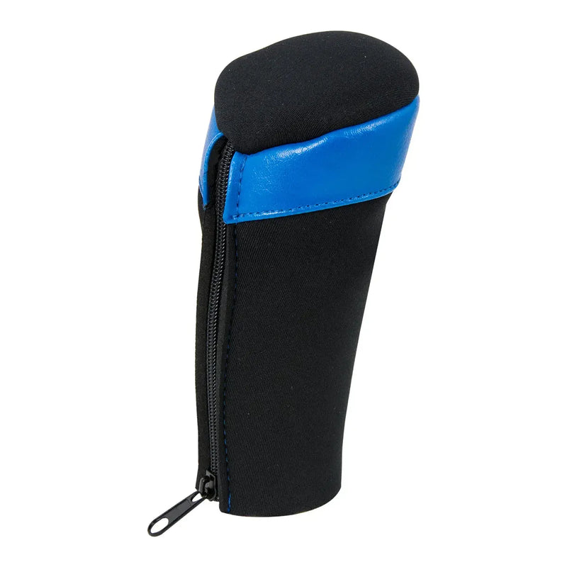 MATTE BLACK GEAR SHIFT KNOB COVER W/BLUE TRIM Shift Cover Black