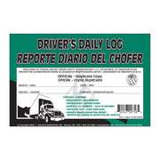 99905 SPANISH DRIVER DAILY LOG W/ SIMPLIFIED DVIR, BOOK FORMAT A Sea Green