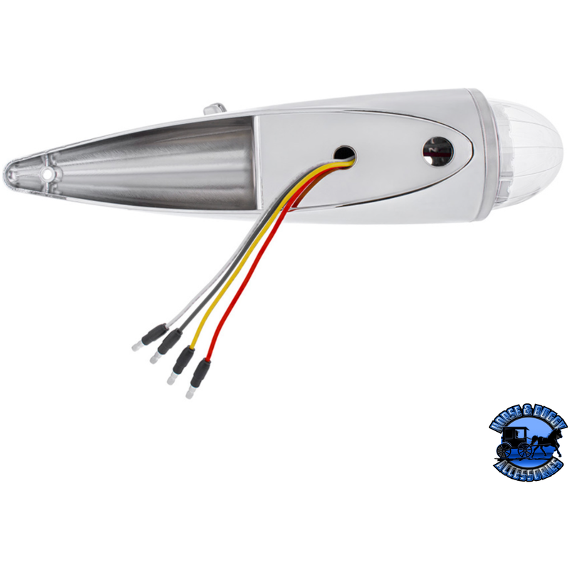 DOUBLE FURY 17 LED DUAL FUNCTION WATERMELON TORPEDO CAB LIGHT (Choose LED Color) CAB LIGHT Amber and Blue,Amber and Green,Amber and Purple Light Gray