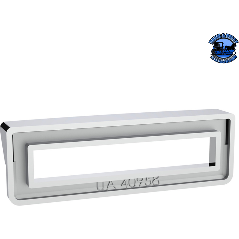 Chrome Plastic Switch Label Covers With Visor For Freightliner Classic/FLD (6-Pack) #40958 Switch Cover Light Gray