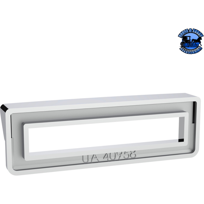 Light Gray Chrome Plastic Switch Label Covers With Visor For Freightliner Classic/FLD (6-Pack) #40958 Switch Cover