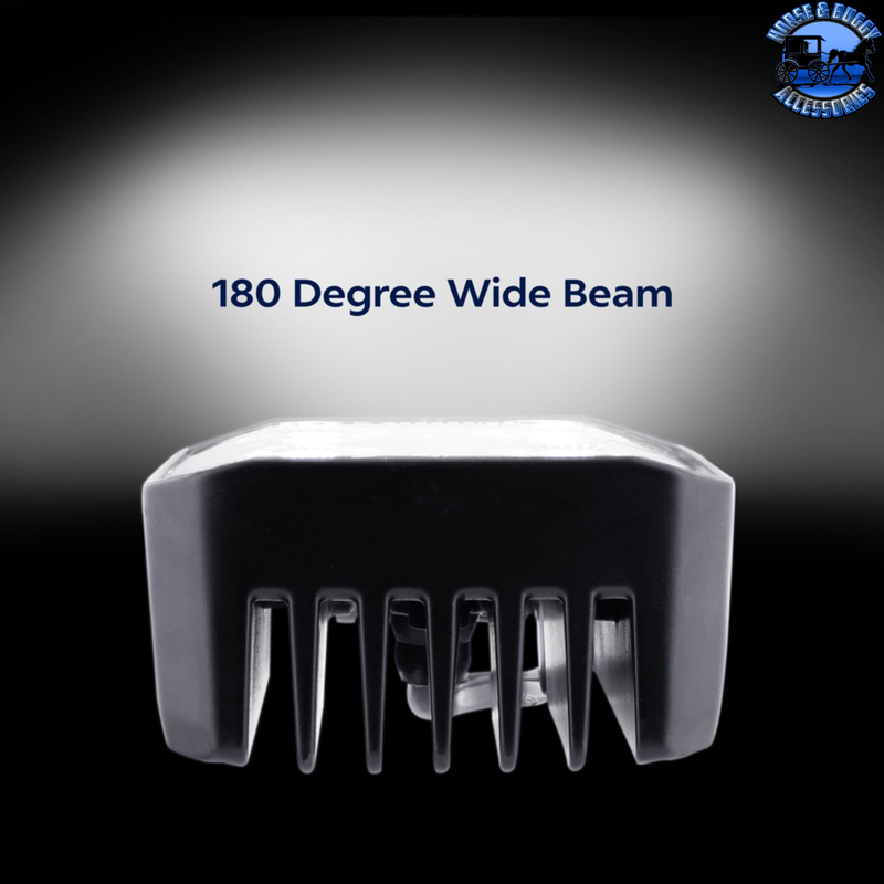 4 LED High Power 3" Square Work Light-Flood #36703