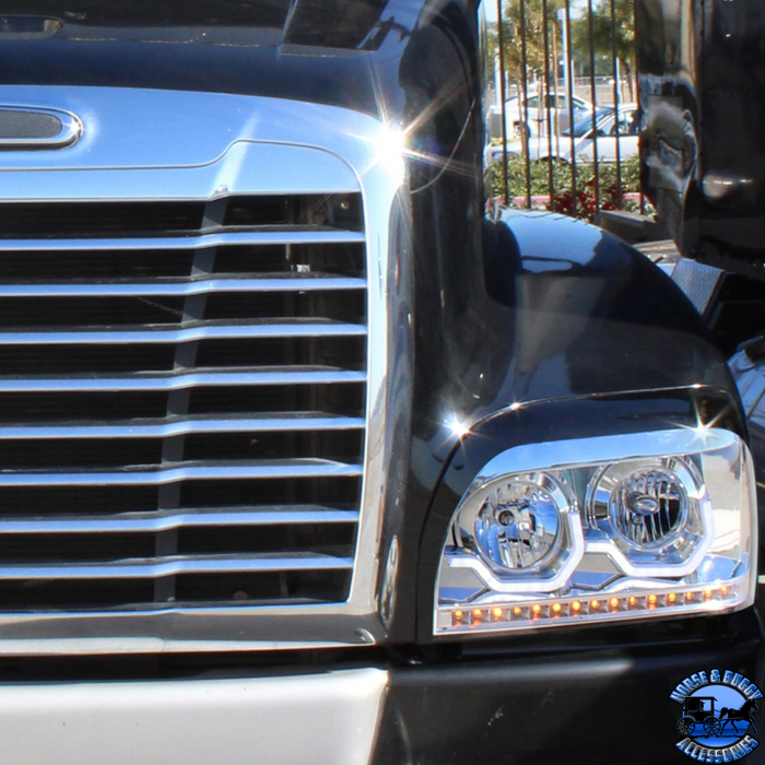 Dark Slate Gray PROJECTION HEADLIGHT WITH LED TURN SIGNAL & LIGHT BAR FOR FREIGHTLINER CENTURY (Choose Color) (Choose Side) HEADLIGHT Chrome / Driver's Side,Chrome / Passenger's Side,Balck / Driver's Side,Balck / Passenger's Side