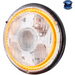 Light Gray ULTRALIT - HIGH POWER LED 7" PROJECTION LIGHT WITH DUAL COLOR LED HALO & CLASSIC STYLE LENS #31499 LED Headlight