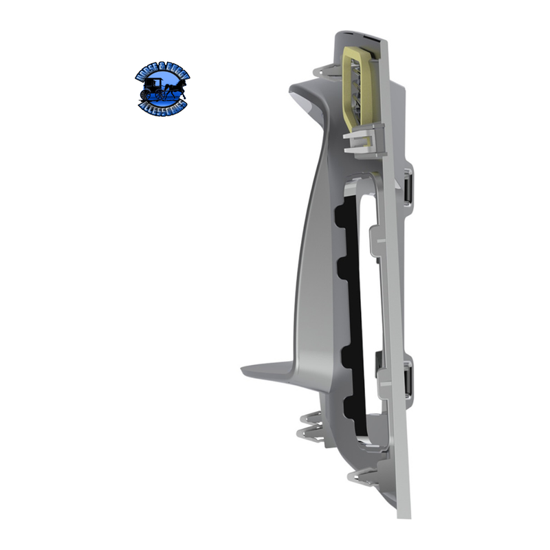 CHROME PLASTIC CENTER DASH INSTRUMENT BEZEL FOR 2018-2023 FREIGHTLINER CASCADIA #42427 FREIGHTLINER CASCADIA Light Slate Gray