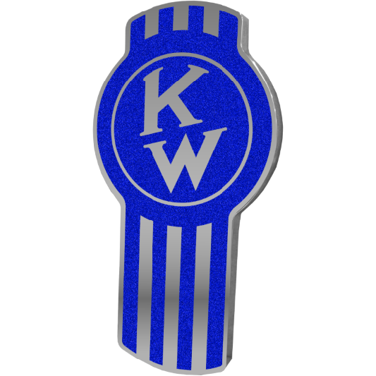 KENWORTH EMBLEM OLD STYLE BLUE 647 EMBLEM Dark Gray