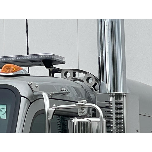 Gray Strobe light bar (BRACKETS ONLY Peterbilt 589 (Flattop roof cabs) #178904 PETERBILT