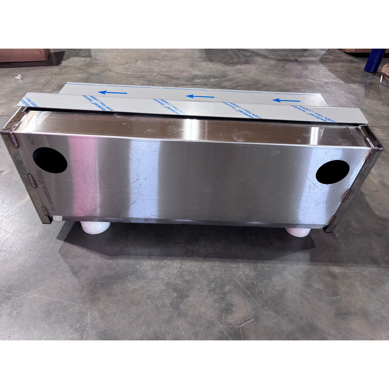 ATA-K-2148 45'' Kenworth S.S BATTERY BOX; COMPLETE W/SIDE PLATE,STEP PLATE & COVER Dim Gray