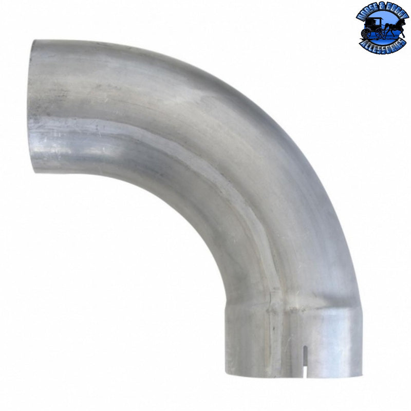 UP-AE902-5-1212 Aluminized 90 Degree Exhaust Expanded Elbow, 5" I.D. To 5" O.D. - 12" X 12"