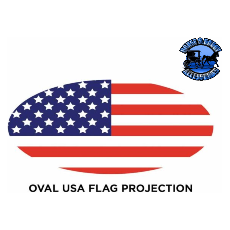 Trux LED Projector Door Light for Kenworth/Peterbilt (OEM fitment) (Choose Style) DOOR LIGHT Oval USA Flag - Driver Side,Oval USA Flag - Passenger Side Midnight Blue