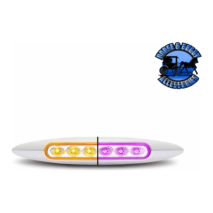 Dark Slate Gray 6" Trux Dual Revolution LEDs (Choose Color and Style) DUAL REVOLUTION Amber to Purple Slim - 6 Diodes
