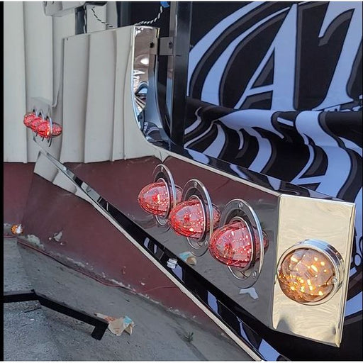 ATA-BP-5121 34" Panel Mitered Reverse Rear T-Bar w/6-4" Round & 2-Watermelon Light Holes (Universal Universal All Years)