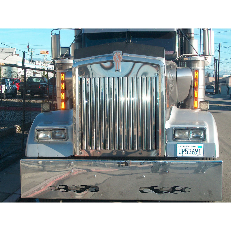#K-2046 Hood Grill w/15 Vertical Bars (33.5) Kenworth W900L  ‘90-’26 — K-2046-2.jpg