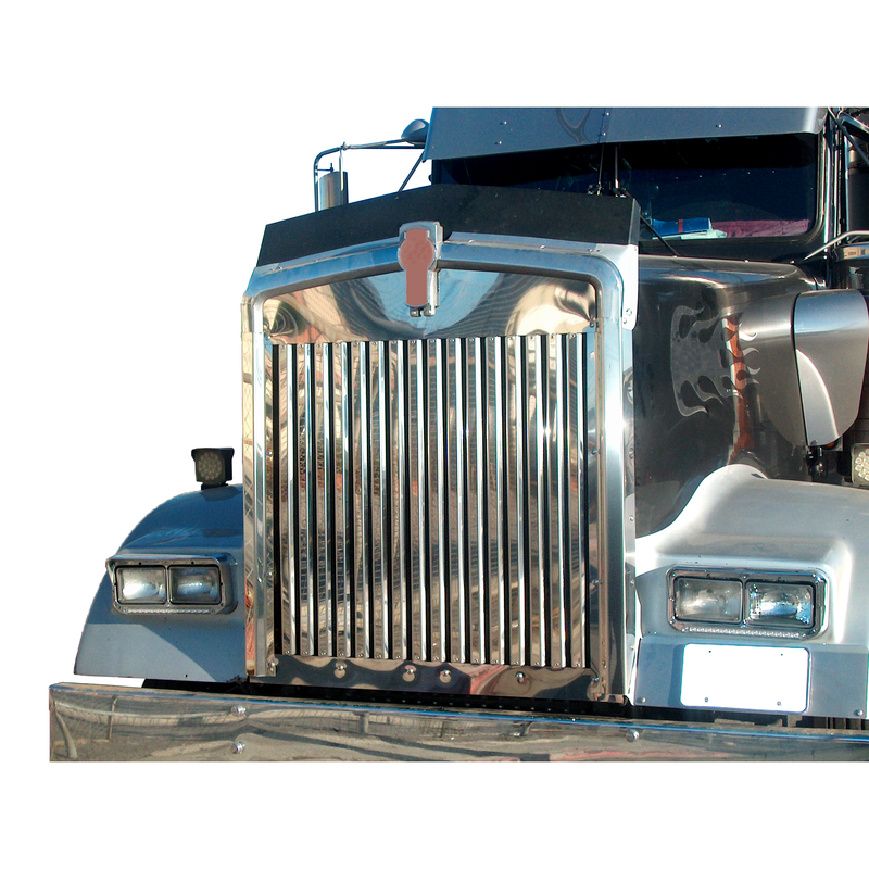 #K-2046 Hood Grill w/15 Vertical Bars (33.5) Kenworth W900L  ‘90-’26 — K-2046.png