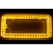 Halo Glow Light for License Plates with (Choose Color) and White LEDs Amber Goldenrod