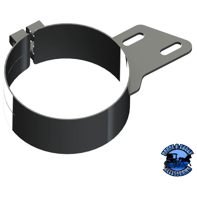 50-02063 6" Angled Peterbilt Clamp Dark Slate Gray