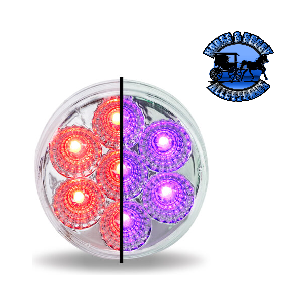 2.5" Round Trux Dual Revolution LEDs (Choose Color) 2.5" ROUND Red to Purple - 7 Diodes Thistle