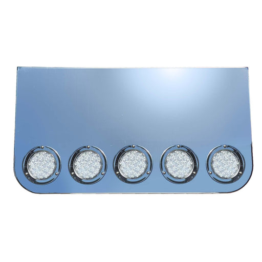 ATA-BP-5091 34"X20" ROUNDED CORNER REAR CENTER PANEL W/5-4" LIGHT HOLES S.S 16GA. REAR CENTER PANEL Dark Gray