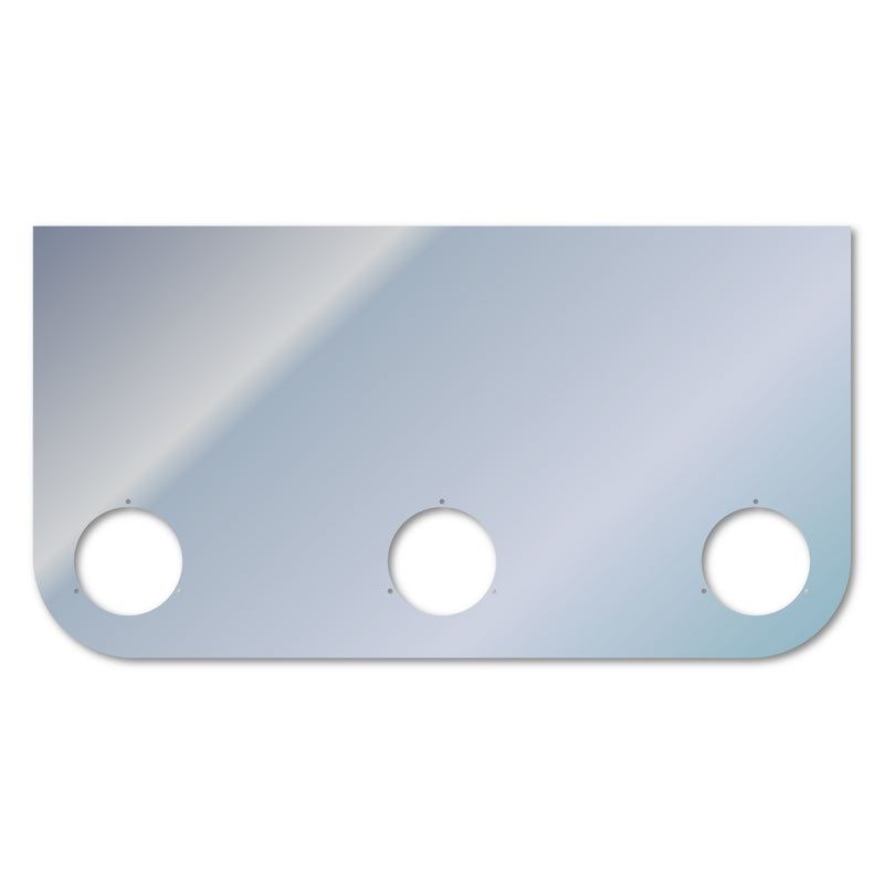 ATA-BP-5091C 34'' X 20'' ROUNDED CORNER REAR PANEL W/5-4" LIGHT HOLES (& 3-4'' HLES FACING FOWARD) S.S 16GA. REAR CENTER PANEL Light Steel Blue