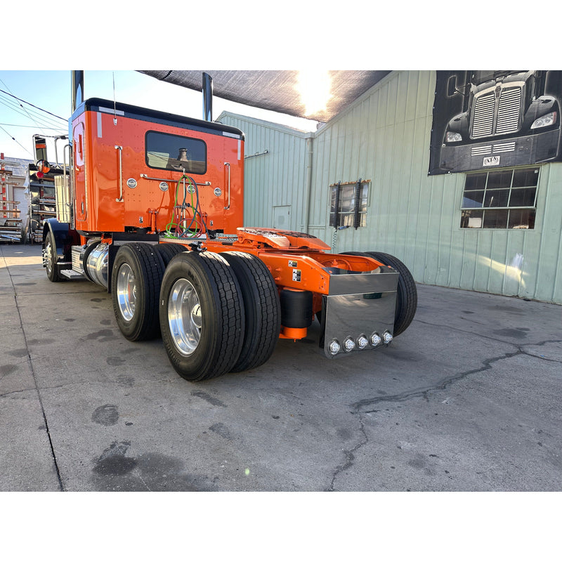 ATA-BP-5091 34"X20" ROUNDED CORNER REAR CENTER PANEL W/5-4" LIGHT HOLES S.S 16GA. REAR CENTER PANEL Light Slate Gray