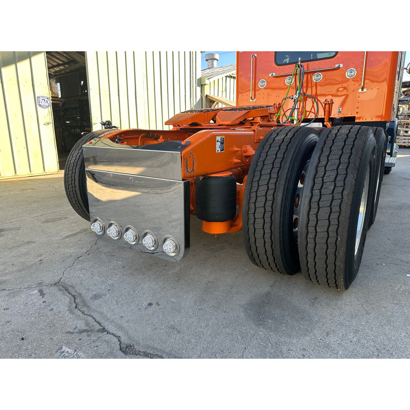 ATA-BP-5091 34"X20" ROUNDED CORNER REAR CENTER PANEL W/5-4" LIGHT HOLES S.S 16GA. REAR CENTER PANEL Slate Gray