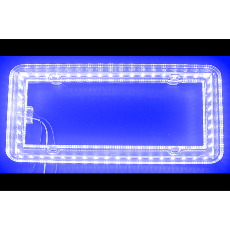 Halo Glow Light for License Plates with (Choose Color) and White LEDs Blue Royal Blue