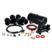 Train Horn Kit - 4 Horn Configuration (Choose Color) Black Black