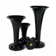 Train Horn - 3 Horn Configuration Stacked Style (Choose Color) TRAIN HORN Black,Red Black