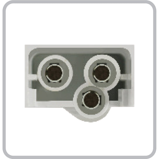 75875 Fleet Series 4" Flange Mount LED Light w/ Twist-On Bezel & 3 Prong Plug, Amber 4" ROUND Gray