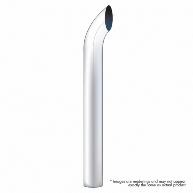 UP-C1-6-096 6" Curved Plain Bottom Exhaust - 96" L