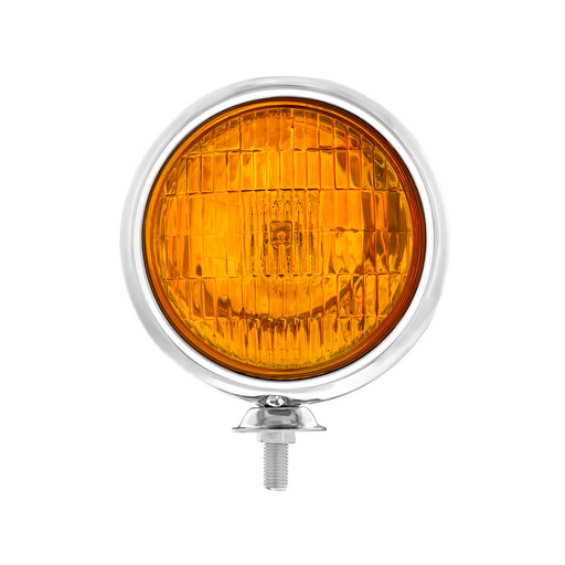 UP-C364007 12V Vintage Chrome Fog Light, Amber Lens