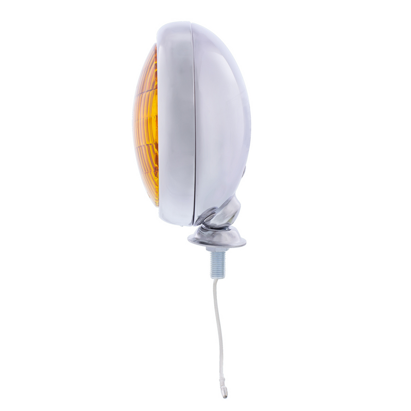 UP-C364007 12V Vintage Chrome Fog Light, Amber Lens