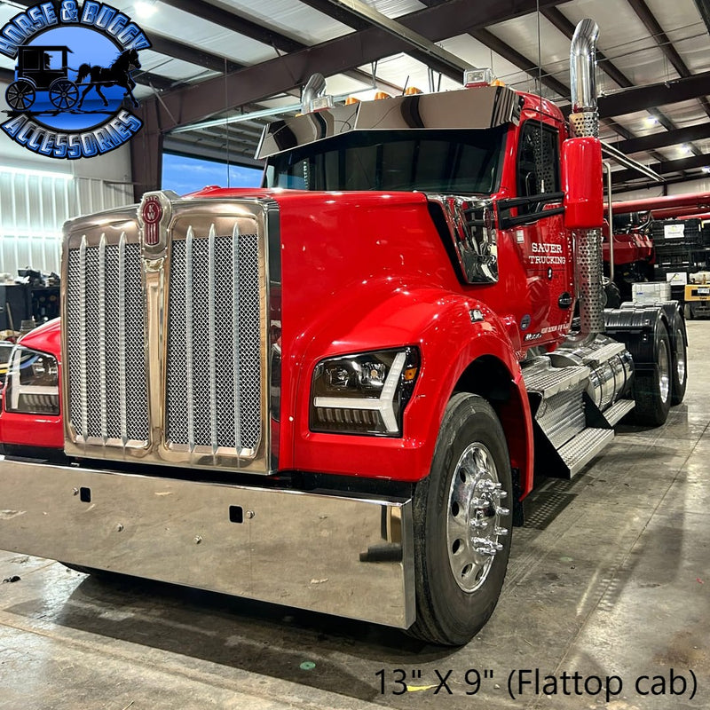Peterbilt & Kenworth (No Drill) OEM Bracket Mount 2.1M Cab Visors (Choose Size) 589,567,579,t680,t880,w990