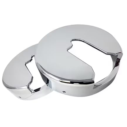 #LT-CFCC-2 PETE CHROME PLATED BILLET ALUM FUEL CAP COVER (SET OF 2)