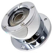 LT-CFOC-6W Chrome Plated Billet Aluminum Front Oil Cap Covers for 4-1/2" Bolt Pattern with WINDOW UNIVERSAL Gray